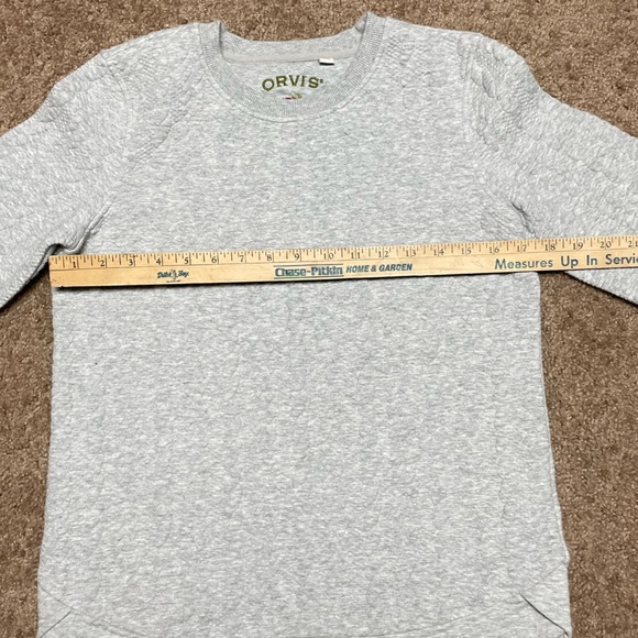 ORVIS CABLE KNIT PULL OVER SWEATER. SIZE XS. GRAY. EXCELLENT CONDITION. - Picture 4 of 9